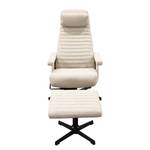 Relaxfauteuil Cooga incl. hocker Beige - Textiel - 66 x 113 x 118 cm