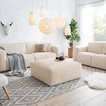 Polstergarnitur 3-2-Hocker LORALAI Cord - Cordstoff Lola: Creme