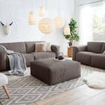 Polstergarnitur 3-2-Hocker LORALAI Cord - Cordstoff Lola: Espresso