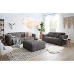 Polstergarnitur 3-2-Hocker LORALAI Cord - Cordstoff Lola: Grau