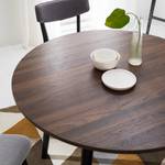 Eettafel GJORA rond walnotenhouten look