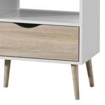 Tv-meubel Sunndal III Bruin - Wit - Deels massief hout - 99 x 43 x 39 cm