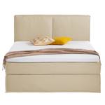 Premium Boxspringbett KINX Baumwollstoff Kielo: Sand - 180 x 200cm - H2 - 130 cm