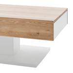 Salontafel Anamelia knoestig eikenhout/wit - Knoestige eikenhouten