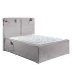 Boxspringbett Boxholm Webstoff - Hellgrau - 180 x 200cm