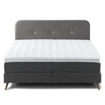 Boxspringbett Klink Webstoff - Anthrazit - 180 x 200cm