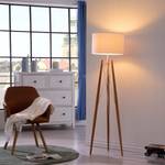 Staande lamp Tripod Pic katoen/massief grenenhout - Wit
