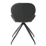Gestoffeerde stoelen Keila (set van 2) woven/metaal - zwart - Donkergrijs