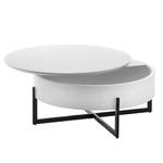 Table basse Meldal Métal - Blanc mat / Noir