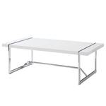 Table basse Leira Blanc brillant / Chrome