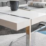 Table basse Leira Blanc brillant / Chrome