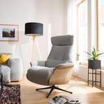 Fauteuil relax Anderson III Tissu Saia: Gris clair - Noir - Chêne