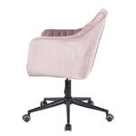 Bureaustoel Leezy Fluweel - Oud pink/Zwart