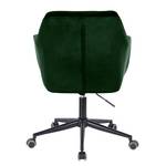 Chaise de bureau Leezy Velours - Vert / Noir