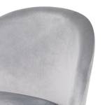 Chaise capitonnée Talvik Hêtre massif / Velours - Hêtre - Gris