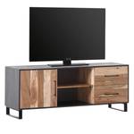 Tv-meubel Vereda massief acaciahout/metaal - acaciahout/grijs