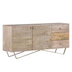 Sideboard Jangada Mango massiv / Metall - Mango / Gold