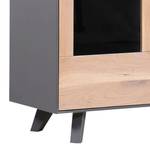 Highboard Colfax Eiche teilmassiv - Eiche / Grau