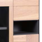 Highboard Colfax deels massief eikenhout - eikenhout/grijs