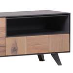 Tv-meubel Colfax deels massief eikenhout - eikenhout/grijs