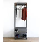 Garderobe Elkhart Metall - Schwarz / Grau