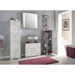 Armoire midi Benni Gris clair / Blanc