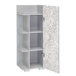 Armoire midi Benni Gris clair / Blanc