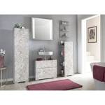 Armoire colonne Benni I Gris clair / Blanc