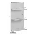 Wandkast Sunny Grijs - Plaatmateriaal - 36 x 60 x 16 cm