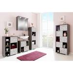 Armoire colonne Levi Gris clair / Blanc