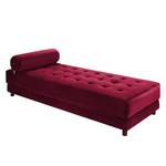 Chaise longue Tavani (met slaapfunctie) fluweel - Velours Jila: Bordeaux