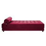 Chaise longue Tavani (met slaapfunctie) fluweel - Velours Jila: Bordeaux