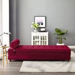 Chaise longue Tavani (met slaapfunctie) fluweel - Velours Jila: Bordeaux