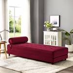 Chaise longue Tavani (met slaapfunctie) fluweel - Velours Jila: Bordeaux