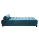 Chaise longue Tavani (met slaapfunctie) fluweel - Velours Jila: Hemelsblauw