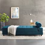 Chaise longue Tavani (met slaapfunctie) fluweel - Velours Jila: Hemelsblauw