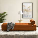 Chaise longue Tavani (met slaapfunctie) fluweel - Velours Jila: Oranje