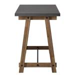 Table haute Beton Acacia partiellement massif - Gris - Gris