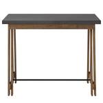 Table haute Beton Acacia partiellement massif - Gris - Gris