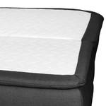 Boxspring-Schlafsofa Linstead Webstoff - Dunkelgrau