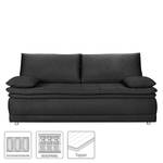 Boxspring-Schlafsofa Linstead Webstoff - Dunkelgrau