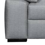 Boxspring-Schlafsofa Mandeville Strukturstoff - Platin