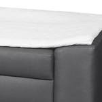 Boxspring-Schlafsofa Mandeville Antiklederlook - Graphit