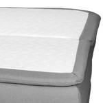 Boxspring-Schlafsofa Linstead Webstoff - Platin