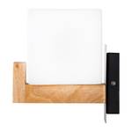 Wandlamp Letku Wit - Glas - Hout - 18 x 18 x 12 cm