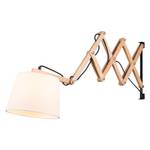 Wandlamp Rapola Wit - Textiel - Hout - 94 x 37 x 25 cm