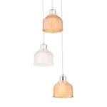 Hanglamp Reila Oranje - Glas - Metaal - Hoogte: 160 cm