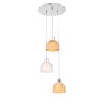 Hanglamp Reila Oranje - Glas - Metaal - Hoogte: 160 cm