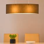 Hanglamp Son Textielmix/ijzer - 2 lichtbronnen - Zwart/wit