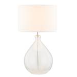 Lampe Loster Verre / Coton - Marron clair - 1 ampoule - Blanc